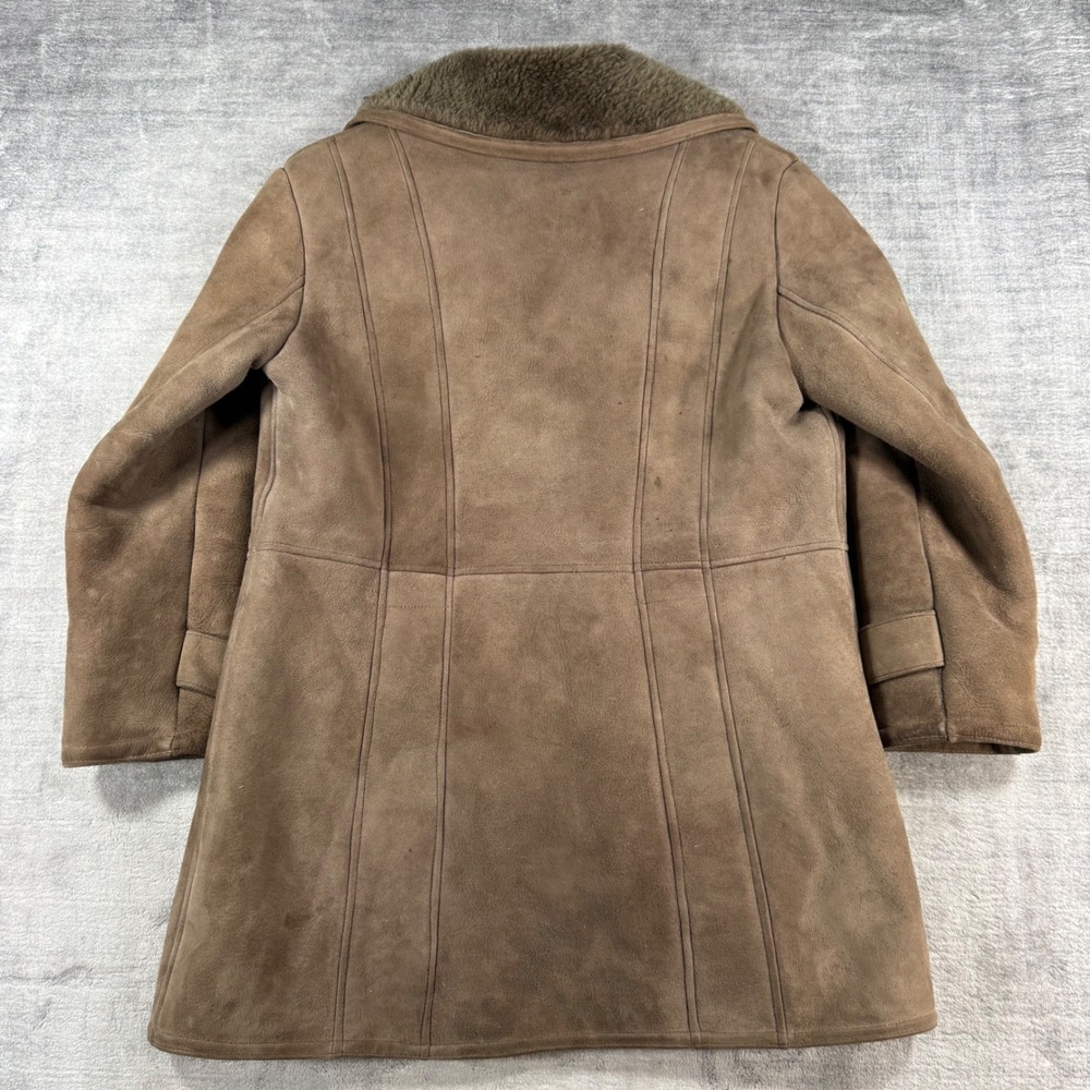 Oakleaf Leatherwear Jacket Women 38 Brown Suede Penny Lane Boho Shearling Coat - Picture 8 of 14